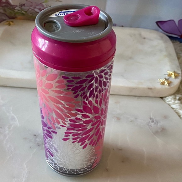 NWT Pink and Silver Floral Tumbler - Picture 2 of 6